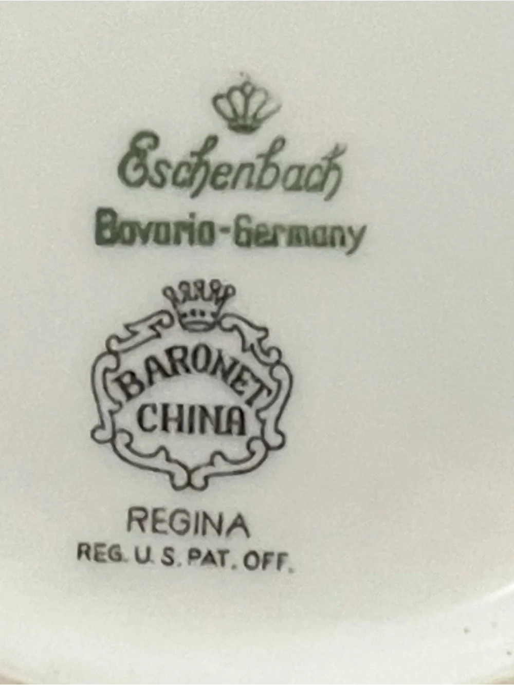 Eschenbach Bavaria Germany Baronet Porcelain China  Gravy Boat Underplate Regina